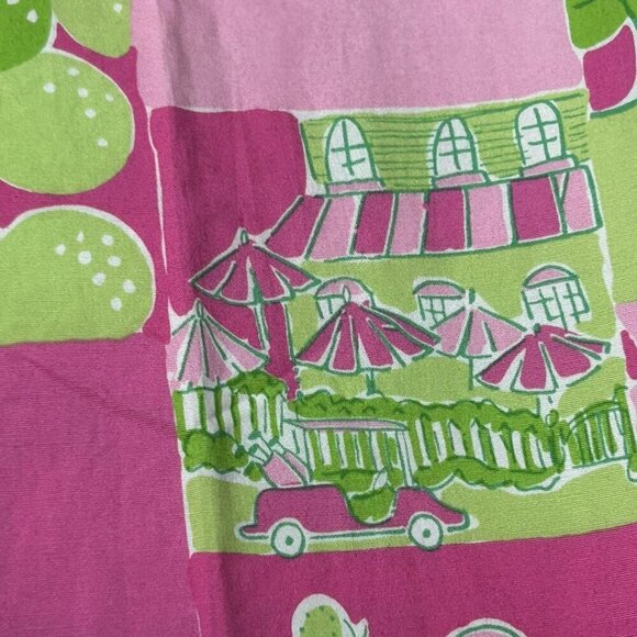 Vintage Lilly Pulitzer Golf Pants Size 0 Pink Green Retro White Label Patchwork - Picture 5 of 14